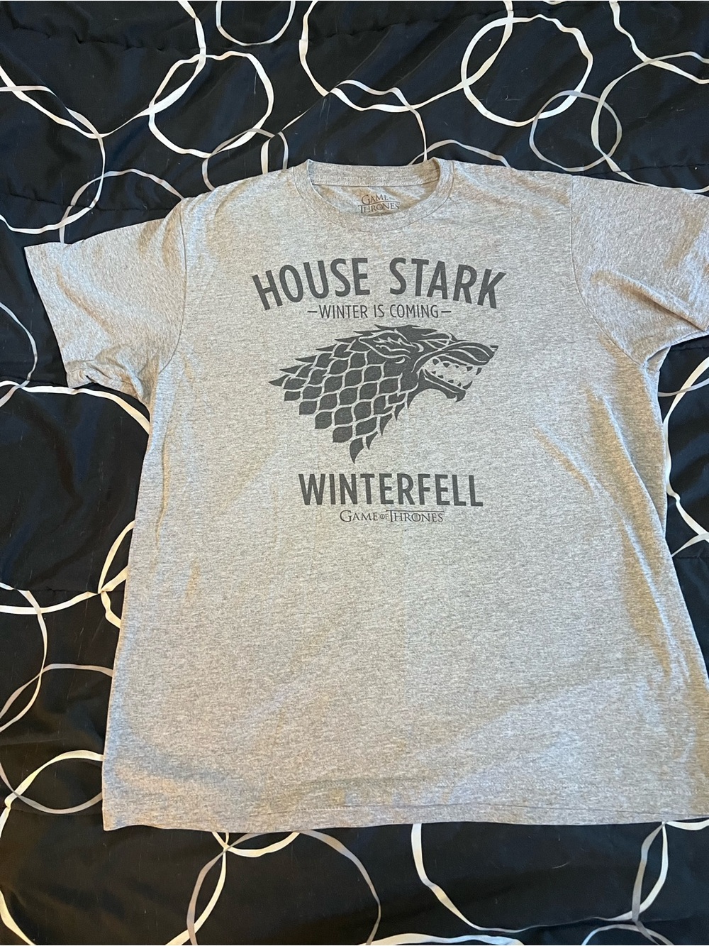 Game of Thrones House Stark Winterfell Graphic Tee - Grey